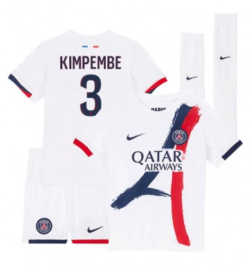 Paris Saint-Germain Presnel Kimpembe #3 Segunda Equipación Niños 2024-25 Manga Corta (+ Pantalones cortos)